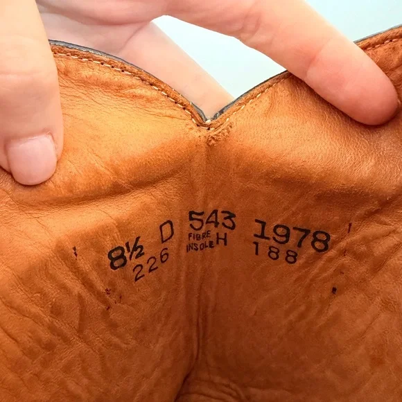 SOLD Vintage 1970s Tan Suede Cowboy Boots - Picture 4 of 5